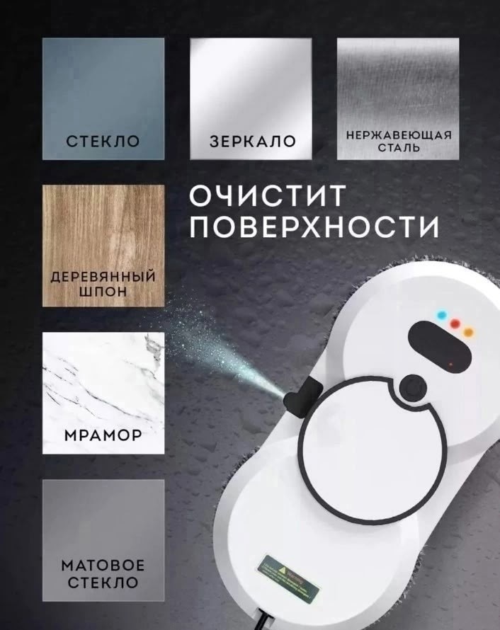 робот мойщик для окон,робот мойщик окон с распылением,робот для мытья окон,робот мойщик,робот-стеклоочиститель