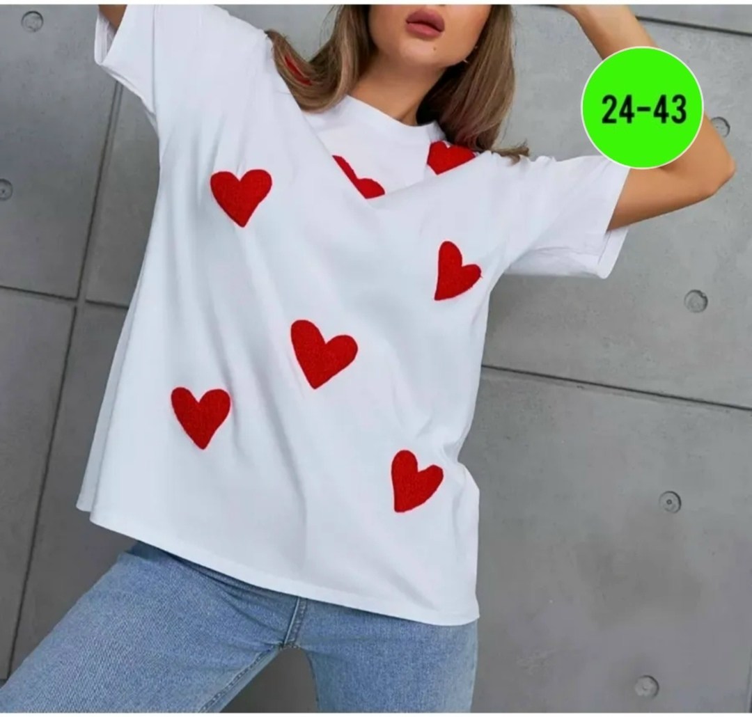 футболки женская,оверсайз футболка,женская футболка оверсайз,футболка оверсайз с сердечками