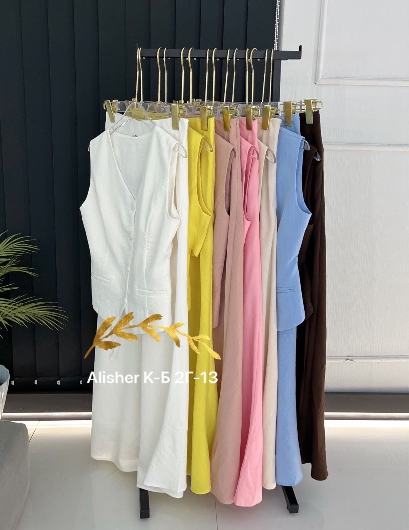 костюм брючный летний,летние костюмы женские,костюм с брюками палаццо,костюм с широкими брюками,костюм желтый