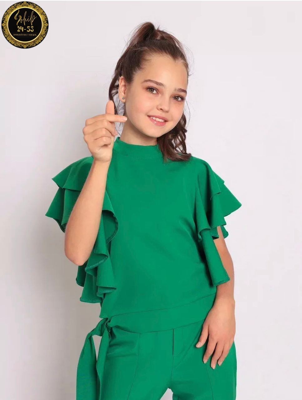 костюм брючный,костюм брючный нарядный с воланами для подростка lemada brand,костюм с брюками,костюм брючный нарядный,костюм брючный для девочек