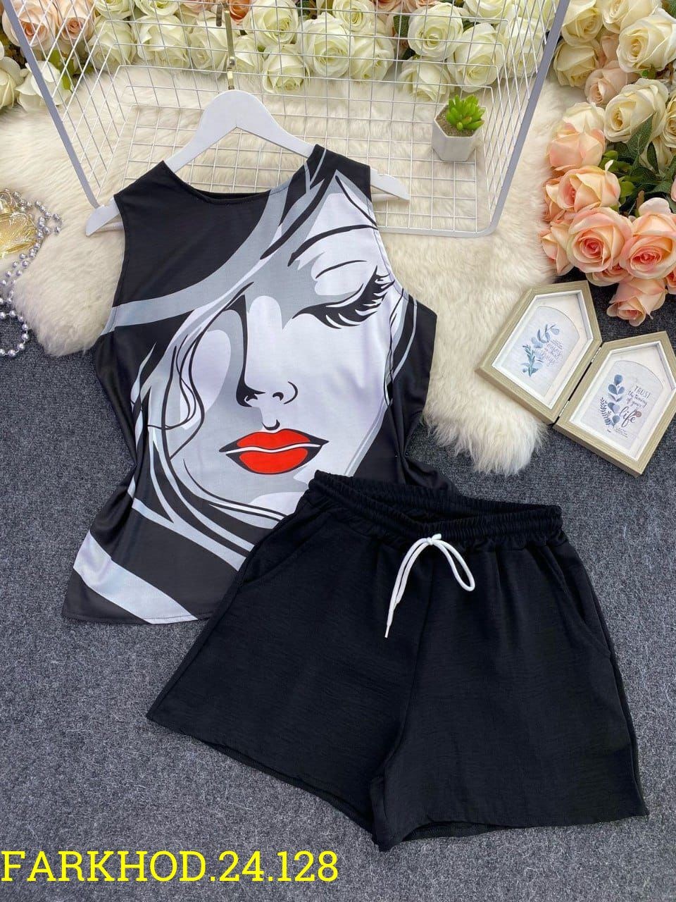 летний женский костюм,женский костюм с шортами,женские летние комплекты,костюм женский,летние костюмы