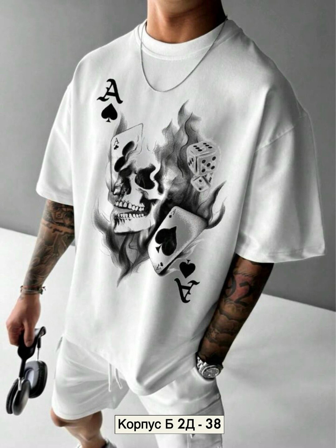 футболки мужские,футболка мужская с черепами,футболка,мужская футболка с принтом игральных карт