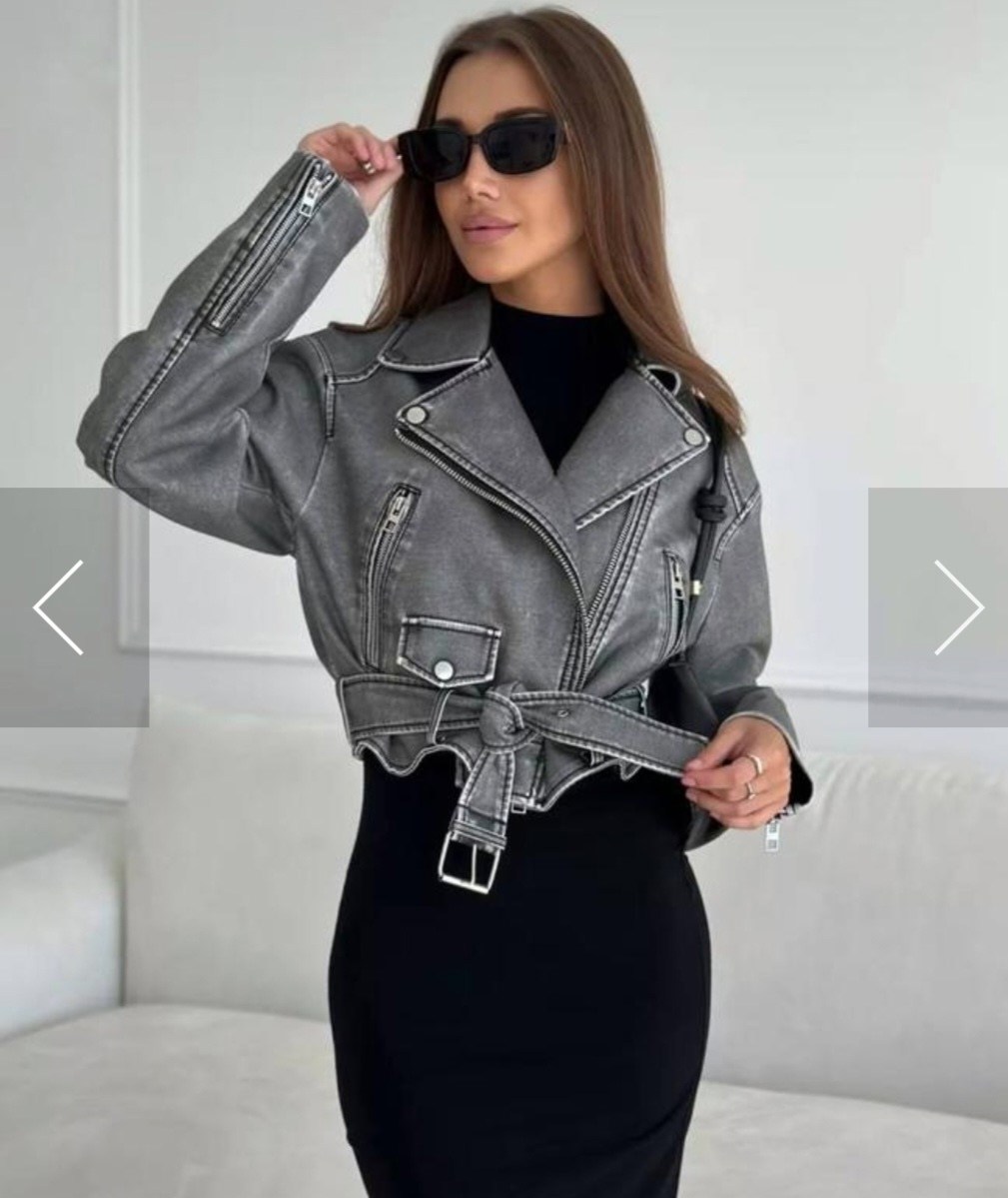 куртка косуха из экокожи,косуха винтажная куртка кожаная oversize серая mony,куртка косуха,кожаная куртка косуха серая винтаж короткая,косуха кожаная серая винтажная куртка оверсайз лето 2025 monyken