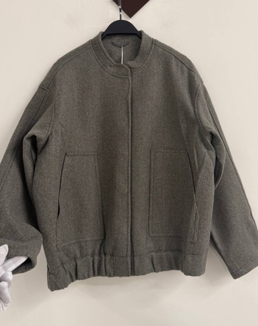 куртка,куртка-бомбер из шерсти серого цвета new look,куртка мужской,бомбер серый,кашемировая куртка loro piana