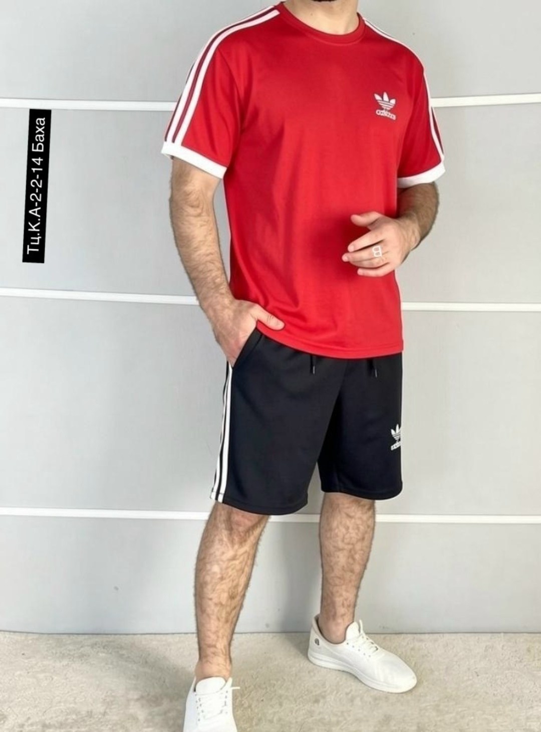 футболка адидас красная мужская,футболка адидас 3 stripes мужская,мужская футболка adidas,костюм адидас,шорты с футболкой комплект адидас мужские