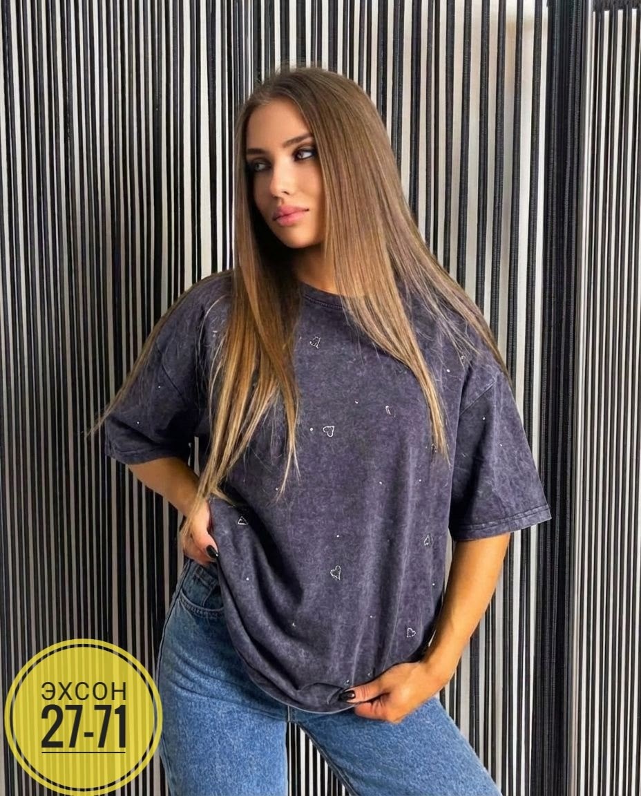 футболки женская оверсайз,женская футболка оверсайз со стразами,футболки женская,футболка женская оверсайз со стразами fineness,футболка оверсайз со стразами