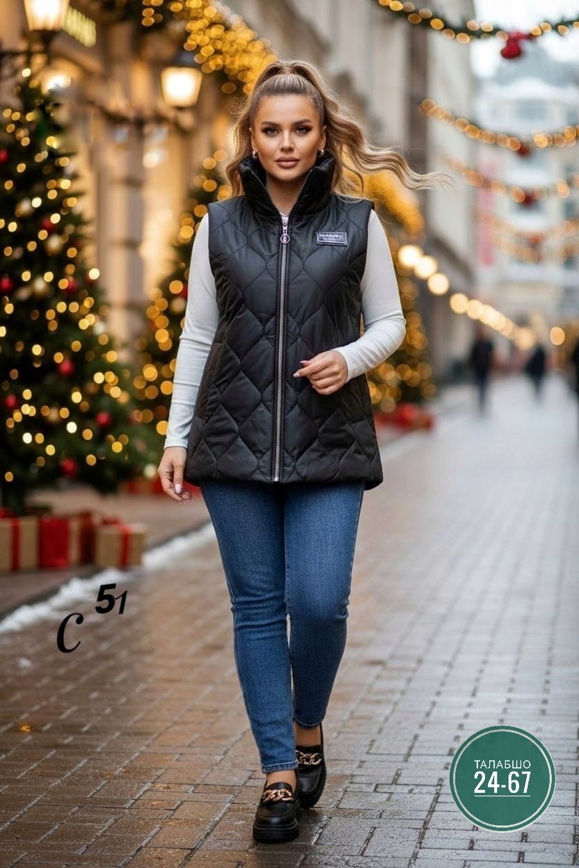 жилетка женская утепленная большой размер,женские молодёжные стеганные жилетки размер 52,жилетка женская,жилетка на синтепоне,жилет на синтепоне