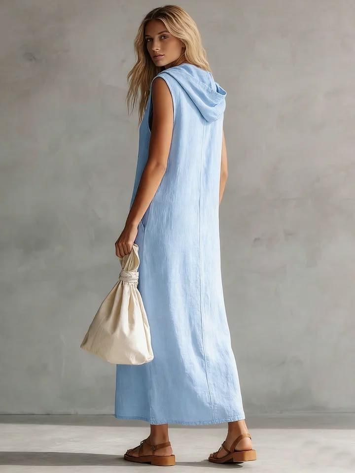 платье с капюшоном льняное,сарафан женский,платье с капюшоном,льняное платье,сарафан