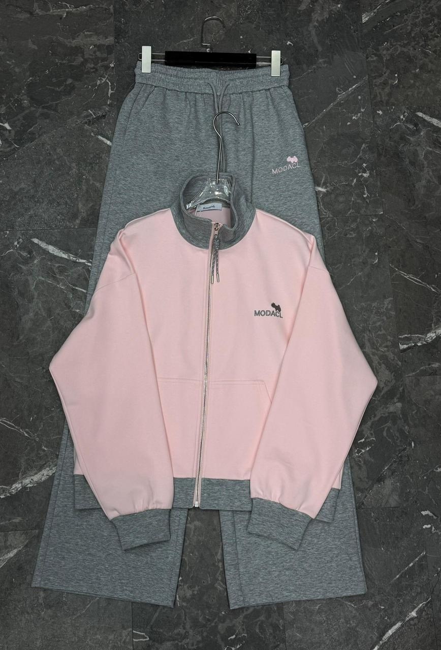 спортивный костюм женский,спортивный костюм женский на флисе,спортивный костюм,костюм спортивный на флисе leo.ni цвет светло-серый,оверсайз спортивный костюм