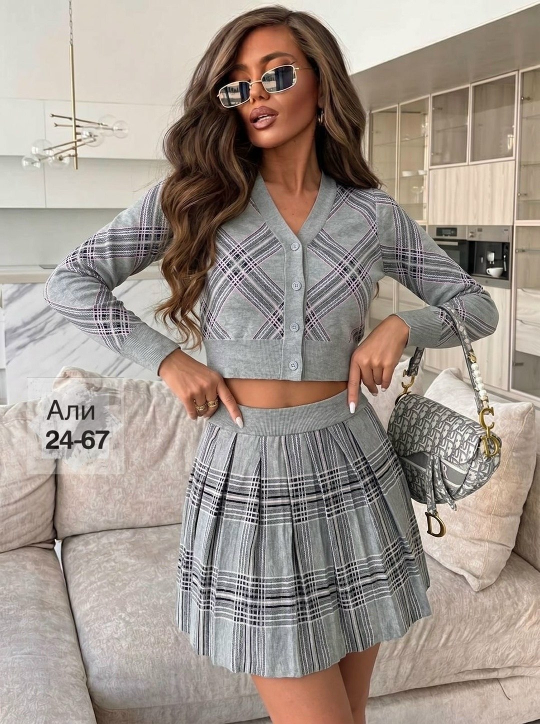 трикотажные костюмы,костюм с юбкой,юбка в клетку,женские костюмы с юбкой,трикотажные костюмы с юбкой