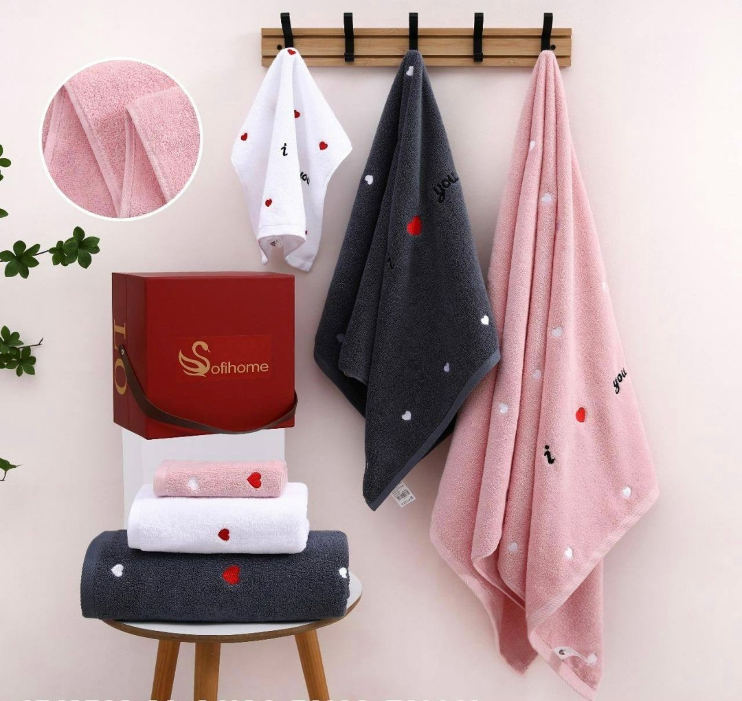 полотенце хлопковое,полотенца для ванной,толстое хлопковое банное полотенце с вышивкой в виде сердца для влюбленных,полотенце с сердечками,полотенца для лица