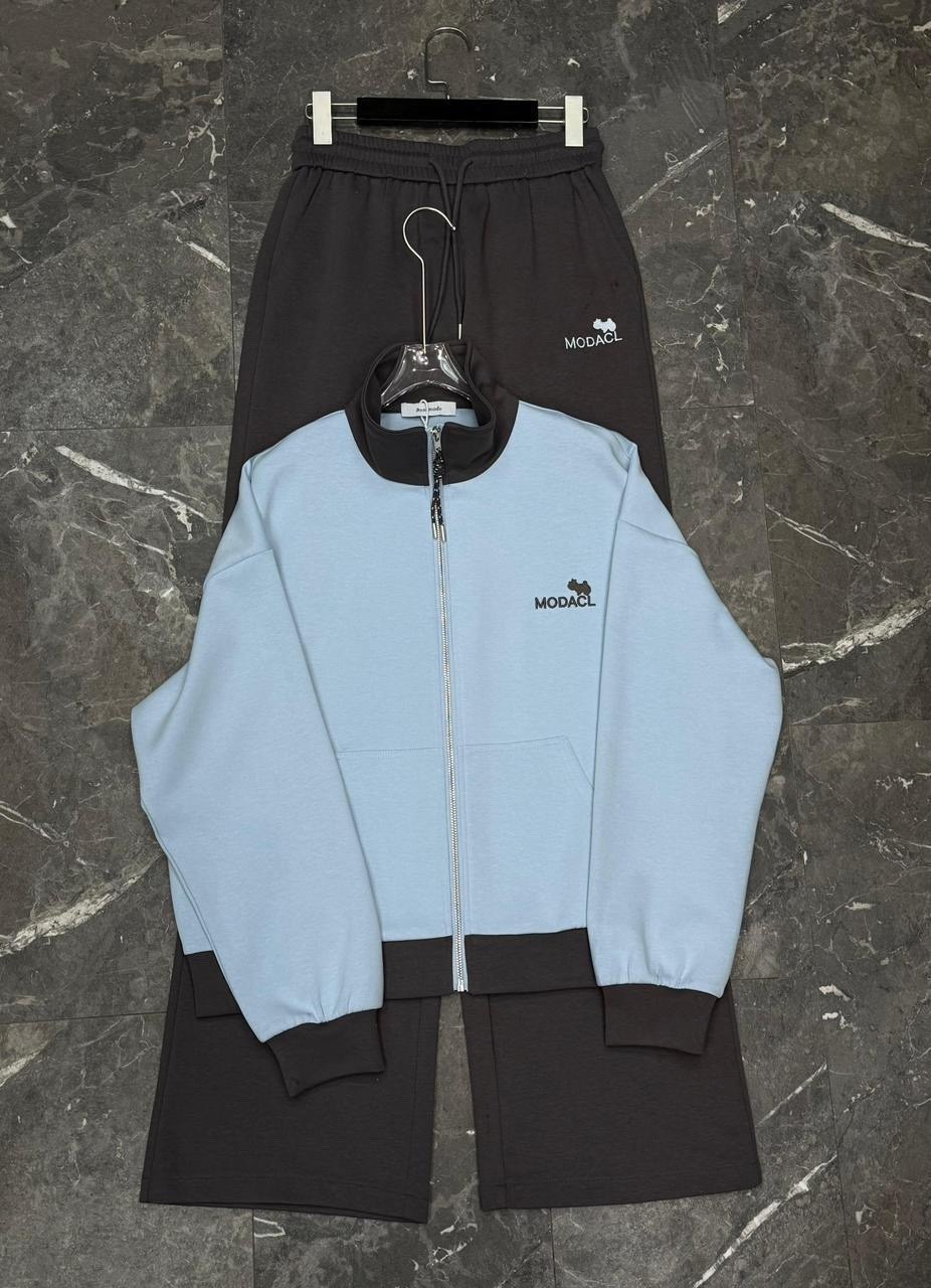 спортивный костюм женский,спортивный костюм женский на флисе,спортивный костюм,костюм спортивный на флисе leo.ni цвет светло-серый,оверсайз спортивный костюм