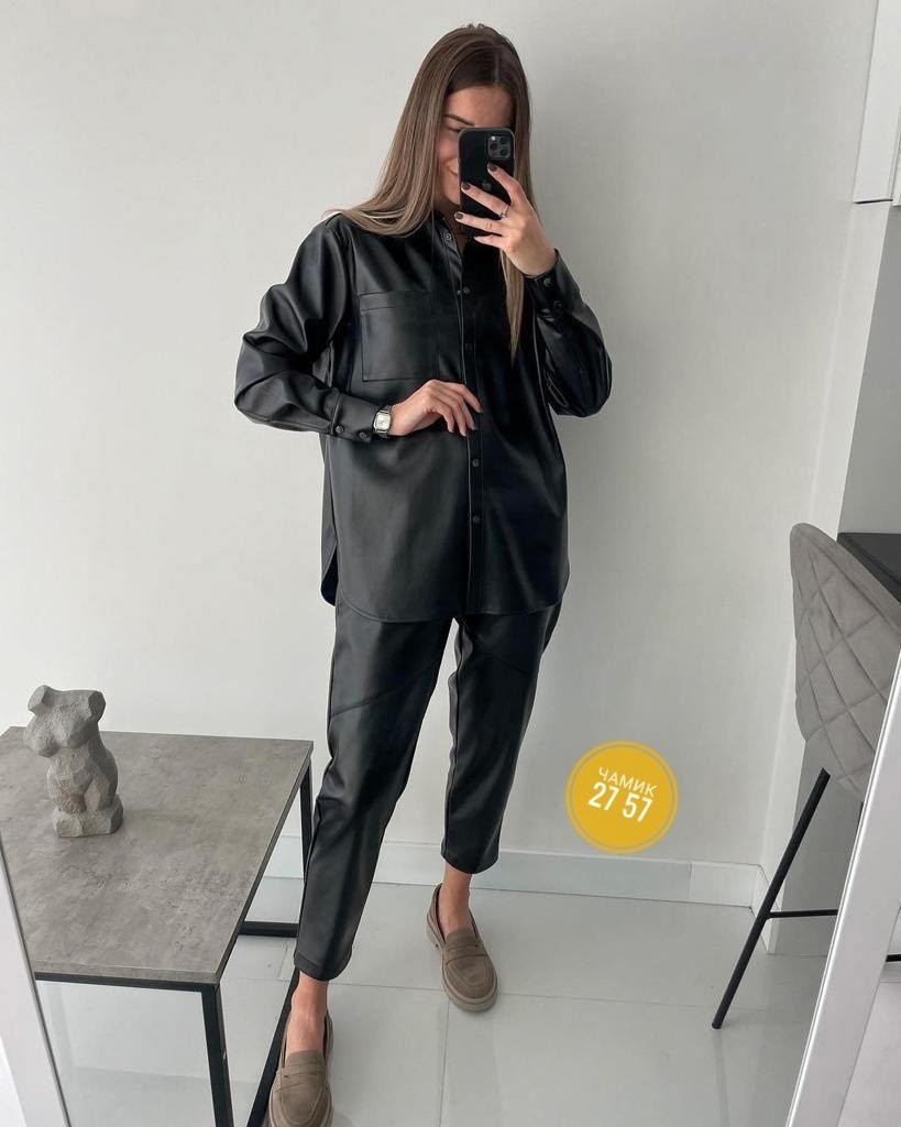 костюм из экокожи,костюм из экокожи elenmark,костюм из экокожи elenmark цвет черный,костюм из экокожи elenmark 145892651,костюм двойка эко-кожа