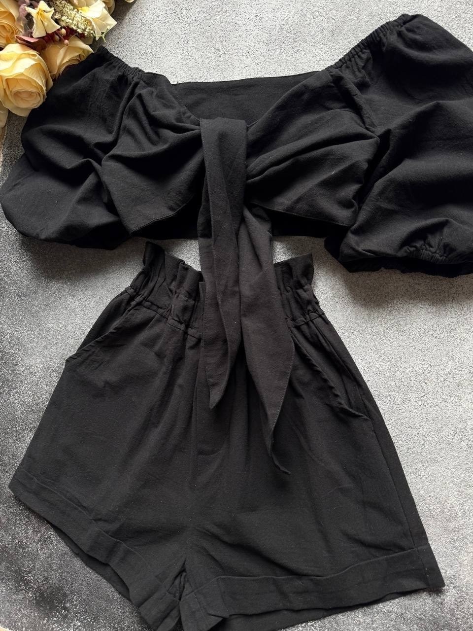 топ ,одежда стильная,повседневные шорты,костюм шортами