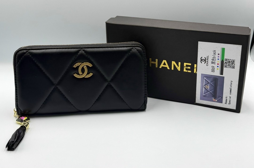 кошелёк chanel,кошелек шанель,женский кошелек chanel,в стиле шанель,кошелек шанель черный