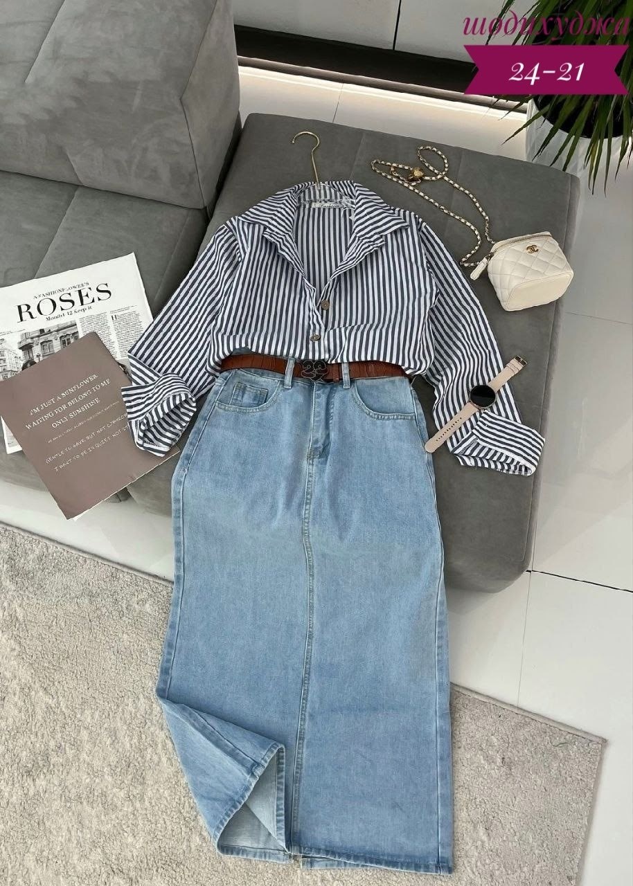 одежда для девушек модная,джинсовая юбка,длинная джинсовая юбка,джинсовая юбка миди,повседневная одежда