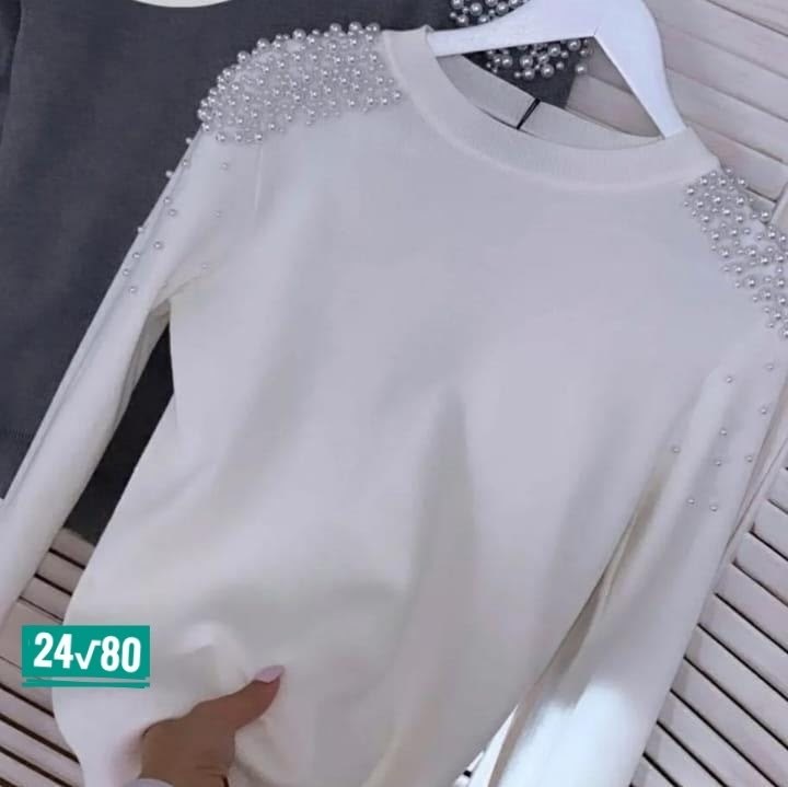 кофта с бусинками,украшение свитера бусинами,кофточки с жемчужинками,джемпер бусинами,кофта с бусинами