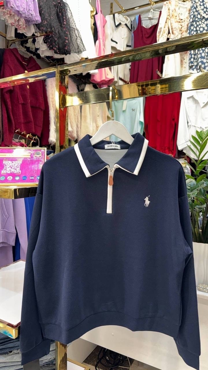 свитшот женская,женская кофта,темно синий свитшот,кофты поло,свитшот