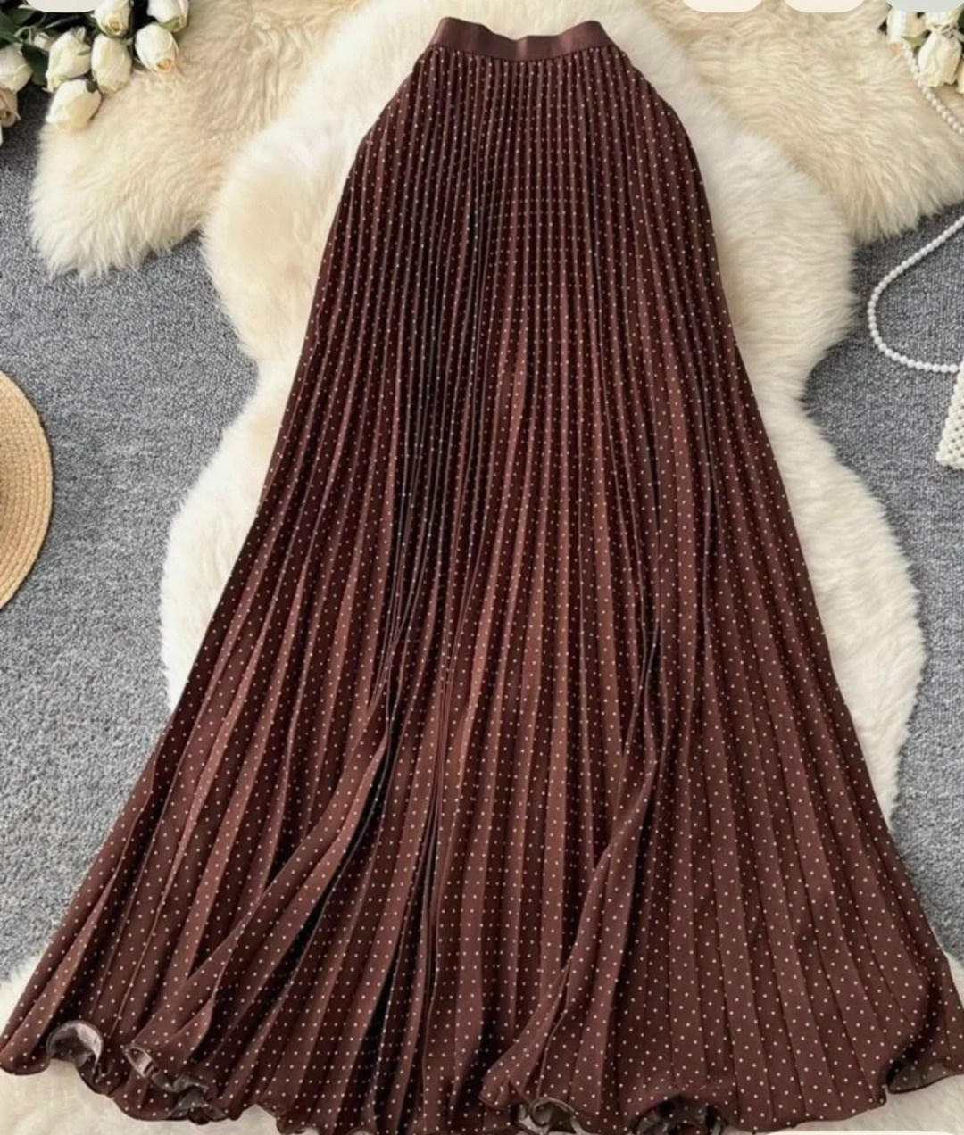 юбка женская плиссированная,женская юбка в горошек,юбка в горошек,плиссированная юбка в горошек,черная юбка в горошек