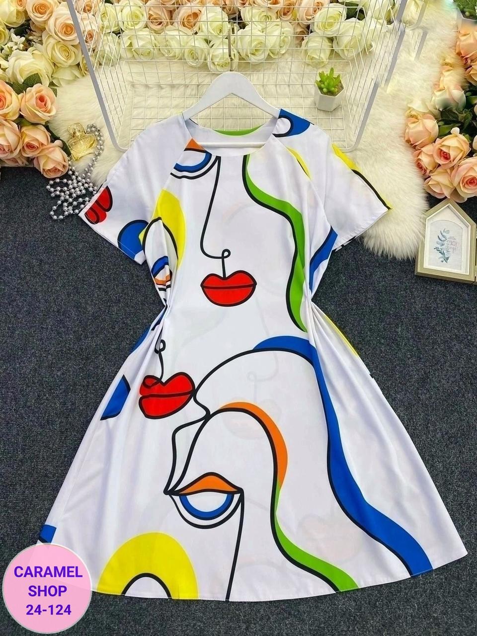 стильное платье,модное платье,свободное платье,женская платье,платье с рисунком