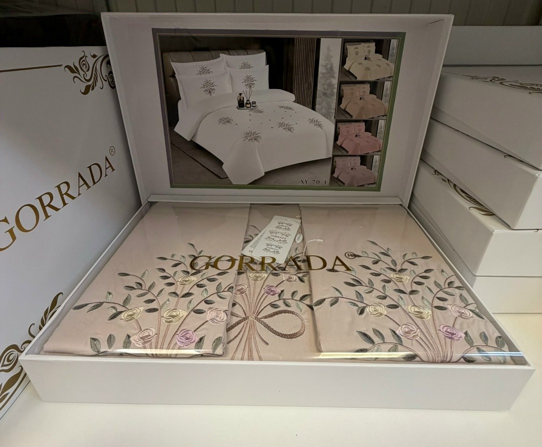 постельное белье dantela vita сатин с вышивкой,постельное белье arya deluxia сатин с вышивкой 2 сп. 200x220 jardin белый,постельное с вышивкой,постельное белье тм "dantela vita" серии "сатин с вышивко