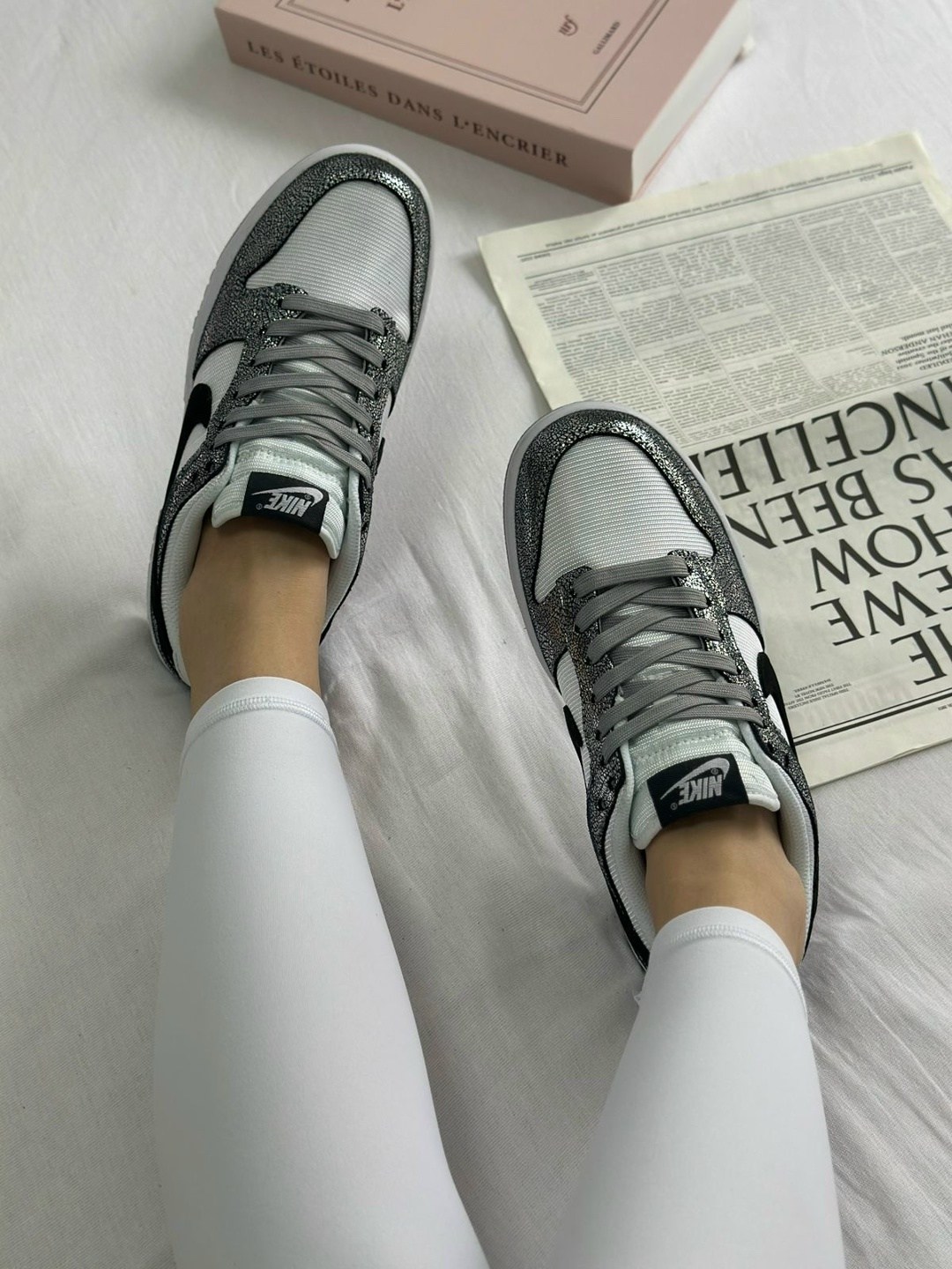 женские кроссовки nike dunk low golden gals,nike dunk low,nike dunk silver,кроссовки,кроссовки найк данк