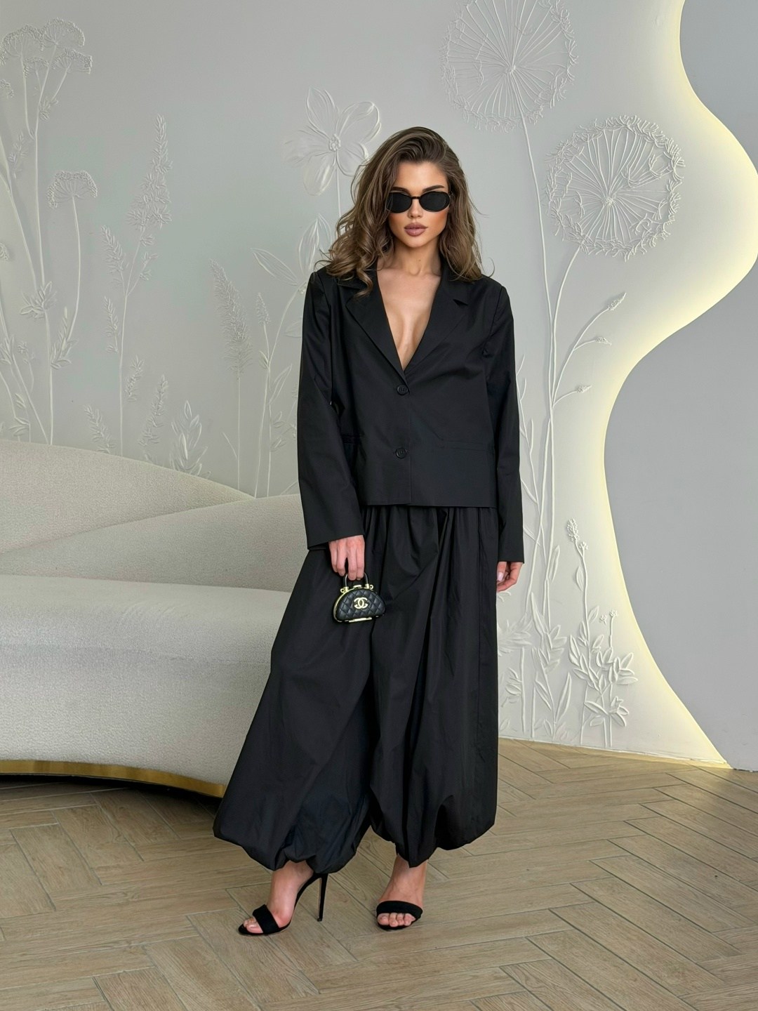 брючный костюм черный,костюм атласный женский брючный в пижамном стиле,костюм классический,костюм женский,брючный костюм женский