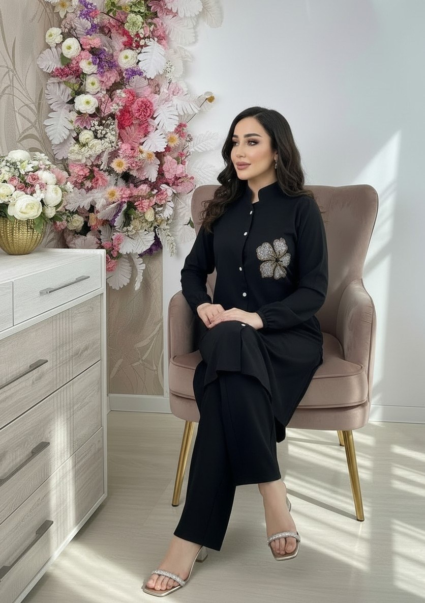 стильные платья,мусульманская одежда,комплект туника,костюм,