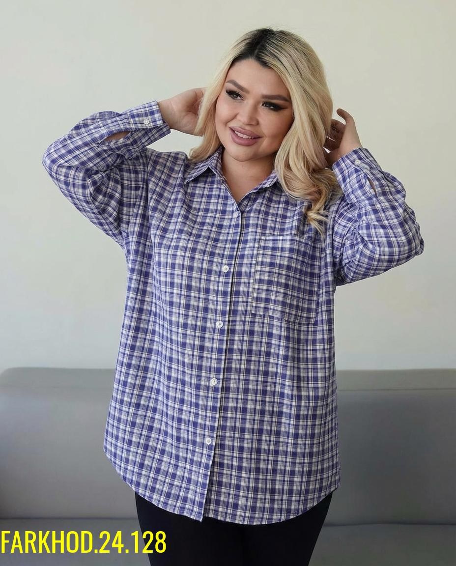 женская рубашка больших размеров,женская рубашка,рубашка,рубашка удлиненная,женская рубашка в клетку