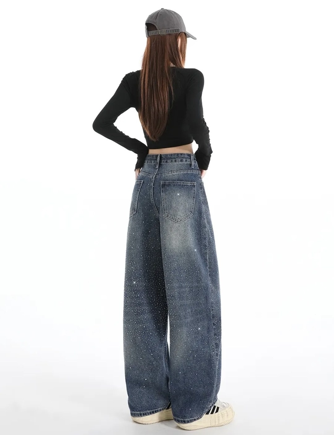 женские синие мешковатые джинсы y2k в стиле харадзюку,женские джинсы в стиле харадзюку синие мешковатые джинсовые брюки в корейском стиле,широкие джинсы,женские джинсы с высокой талией,женские широкие