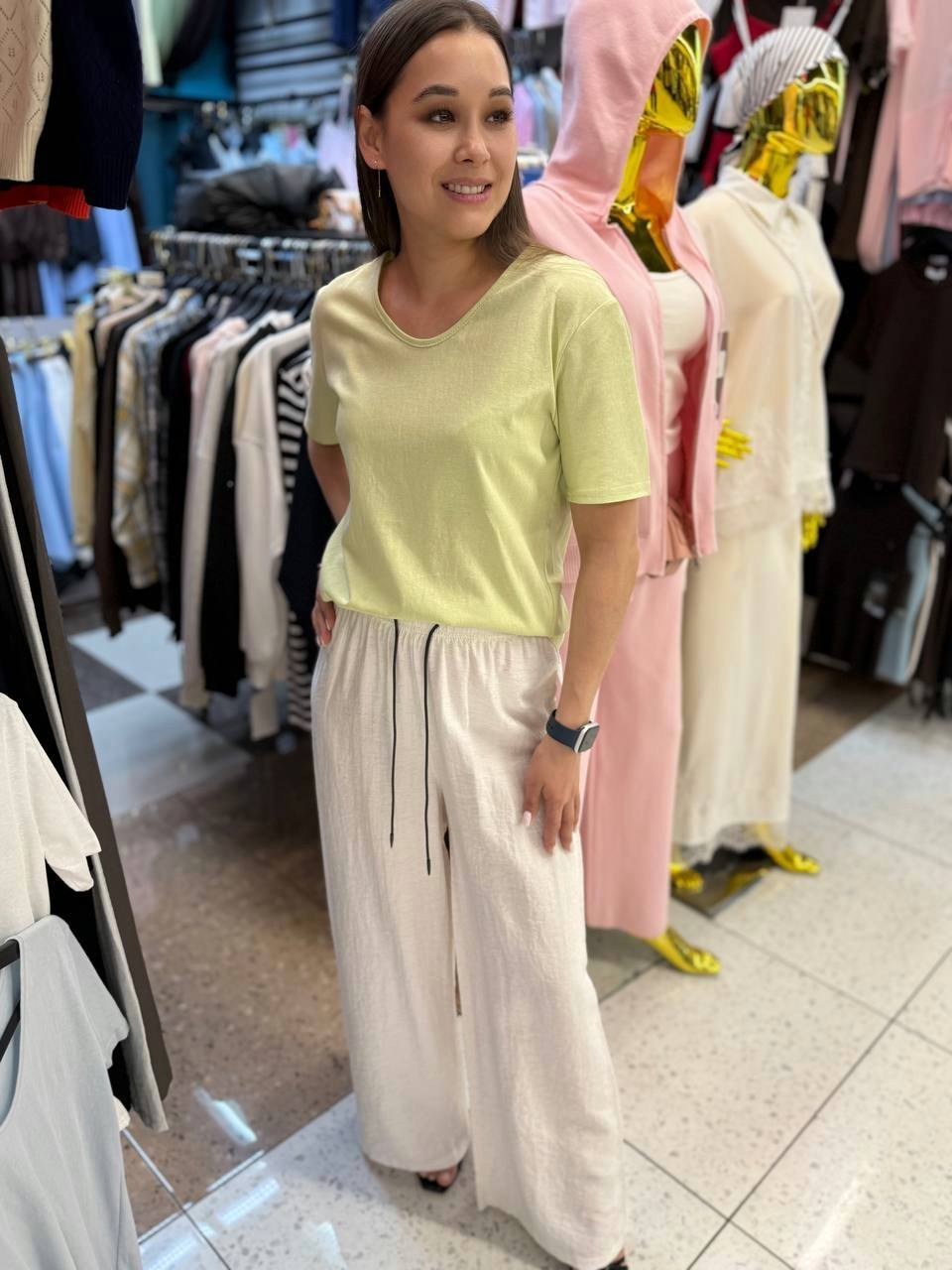 летние брюки,,брюки жёлтые,модная