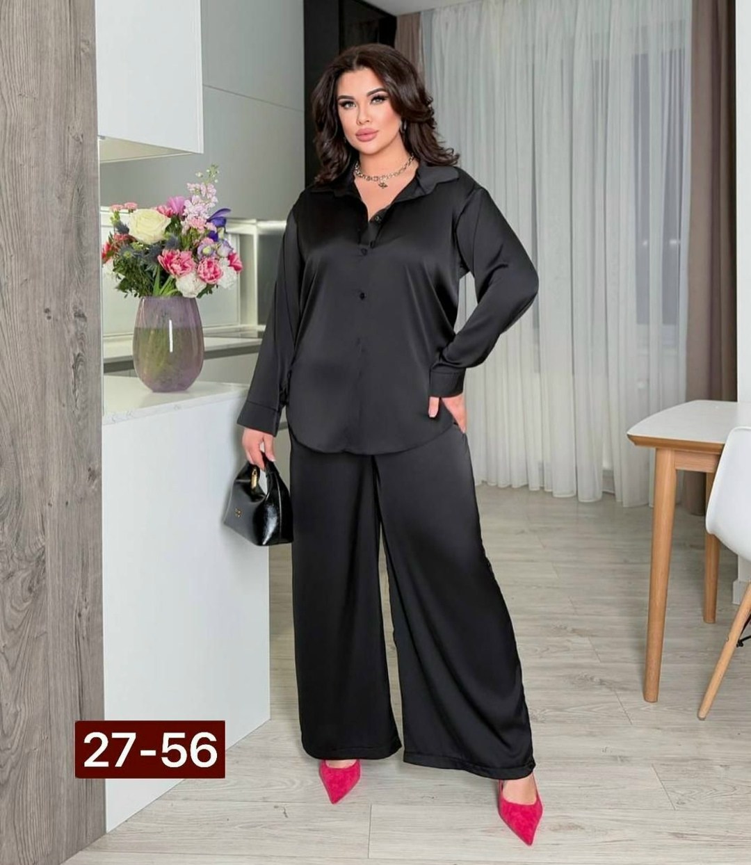 атласный костюм женский брючный,костюм брючный атласный шелковый в пижамном стиле,брючный костюм женский свободного кроя шелковый,брючный костюм,брючный костюм к5-5038/9