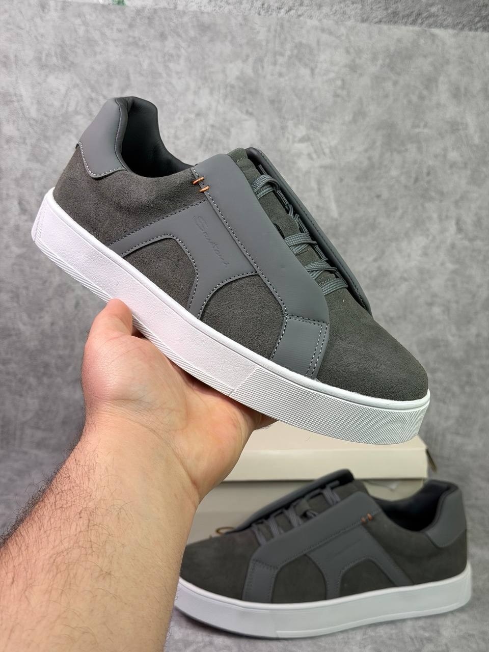 кеды мужские,,кеды santoni серый,кроссовки замшевые,кроссовки santoni