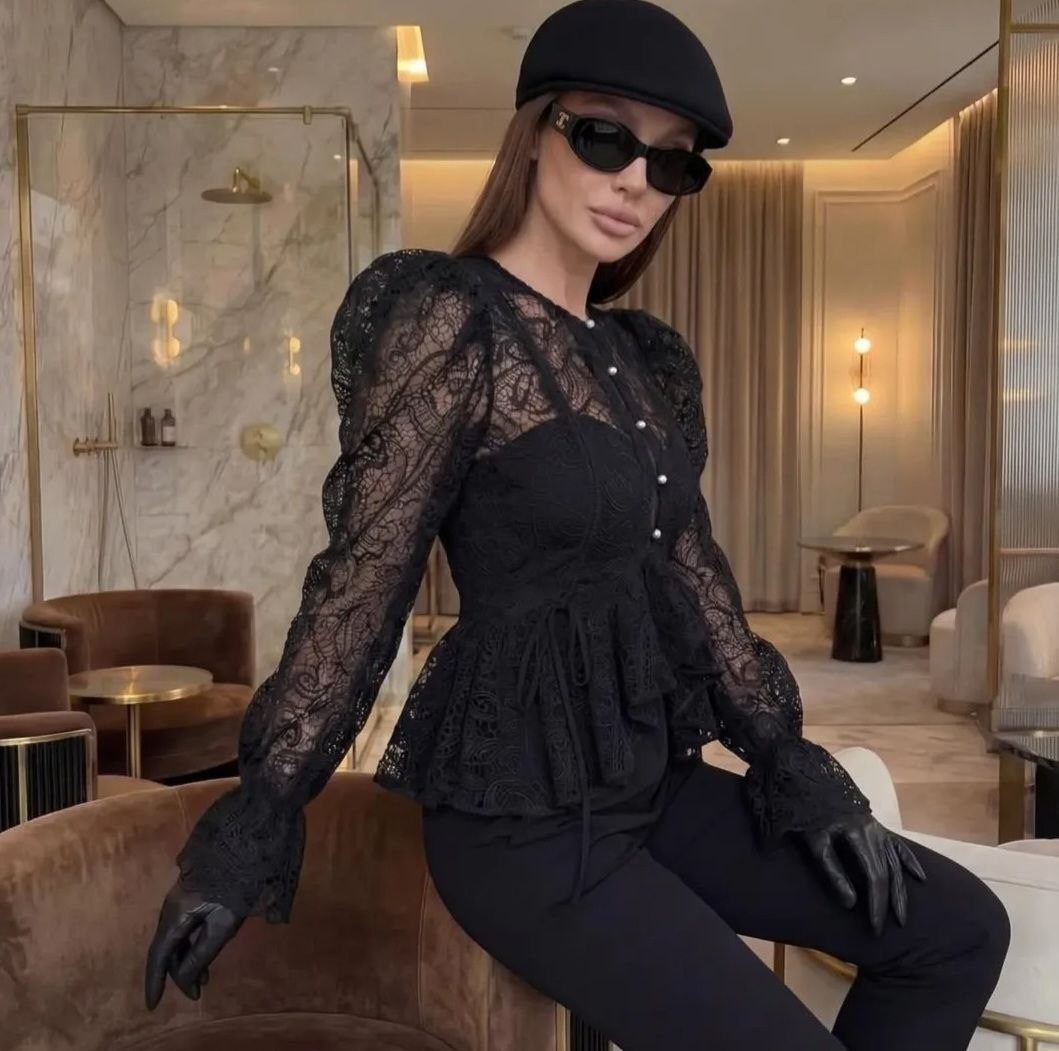 блузка с оборками,блузка с рюшами,нарядная блузка,блузка голубая,кружевная блузка