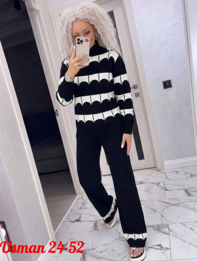 костюм трикотажный вязаный с брюками теплый miss merry jayne 257931571,костюм двойка кашемир,трикотажные костюмы,костюм кашемировый женский брючный,женский костюм