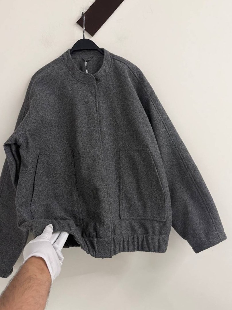 куртка,куртка-бомбер из шерсти серого цвета new look,куртка мужской,бомбер серый,кашемировая куртка loro piana