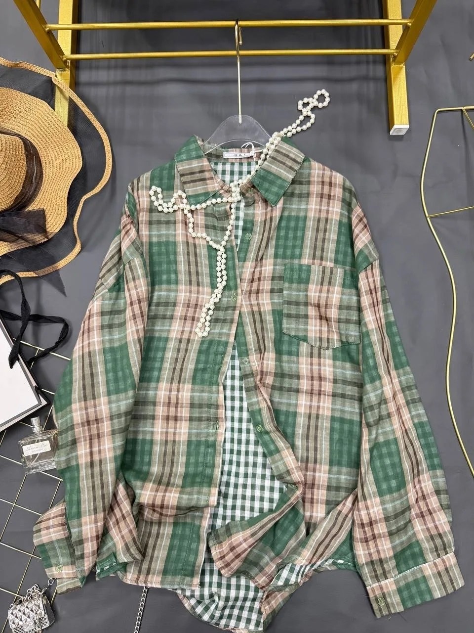 рубашка хлопок,рубашка в клетку женская,рубашка в клетку,клетчатая рубашка,рубашка женская 7007 "клетка № 4"