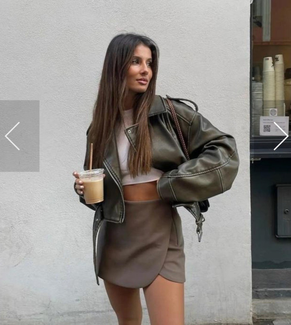 женская укороченная куртка из искусственной кожи,женская кожаная куртка,женская куртка из искусственной кожи,кожаная косуха куртка zara,кожаная куртка косуха