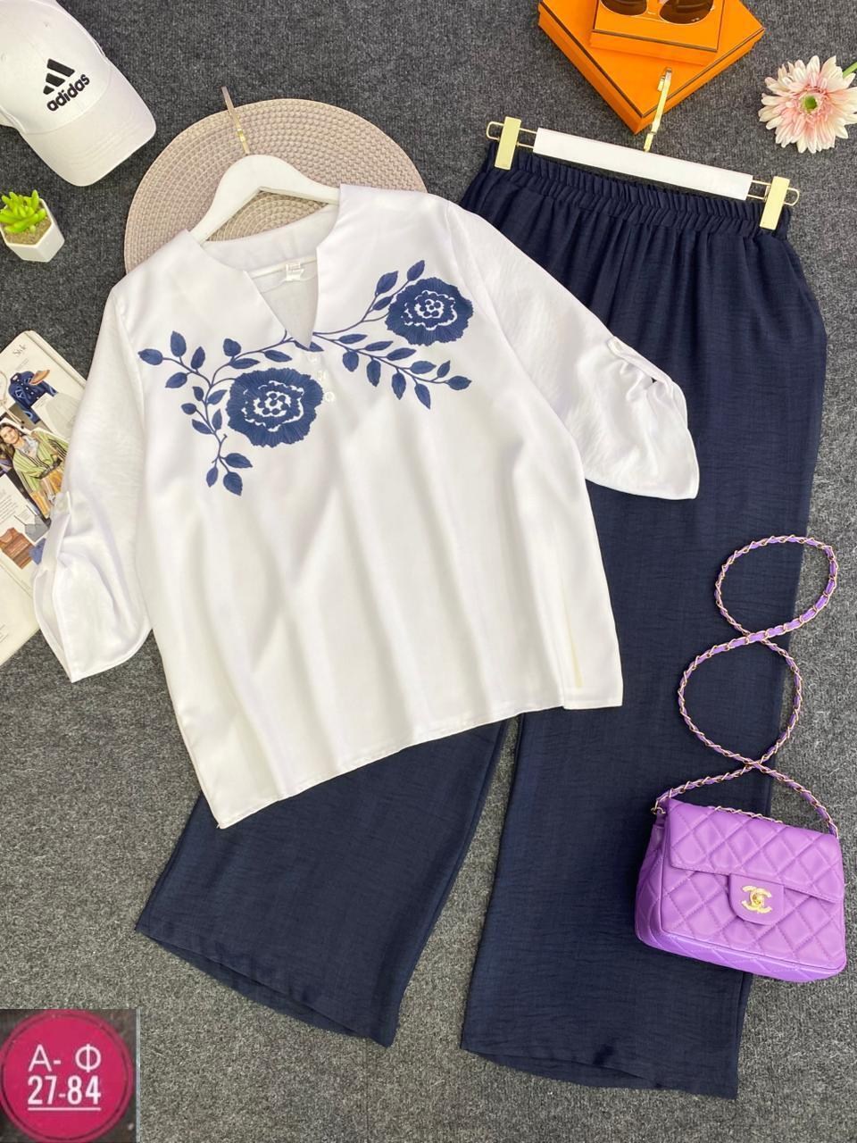 брючный комплект,женская блузка,блуза свободного силуэта,блуза женская,блуза и брюки