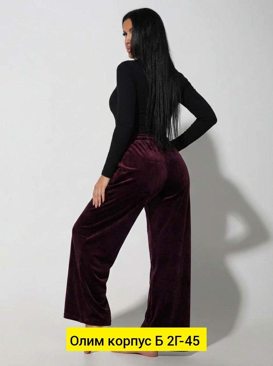брюки широкие велюровые с высокой посадкой banvanshop,брюки велюровые широкие с высокой посадкой,брюки велюр,вельветовые брюки палаццо с начесом s-style,широкие велюровые брюки палаццо s-style 2043139