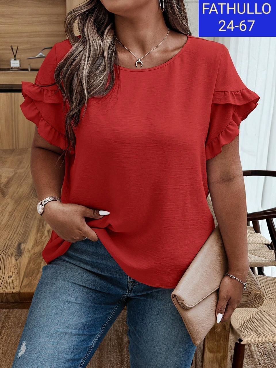 блузка на каждый день,блузка женская,повседневная блузка,летняя блузка больших размеров,блузка больших размеров с оборками