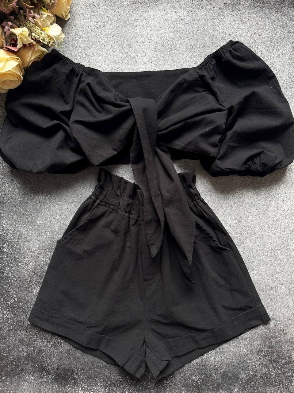 топ ,одежда стильная,повседневные шорты,костюм шортами