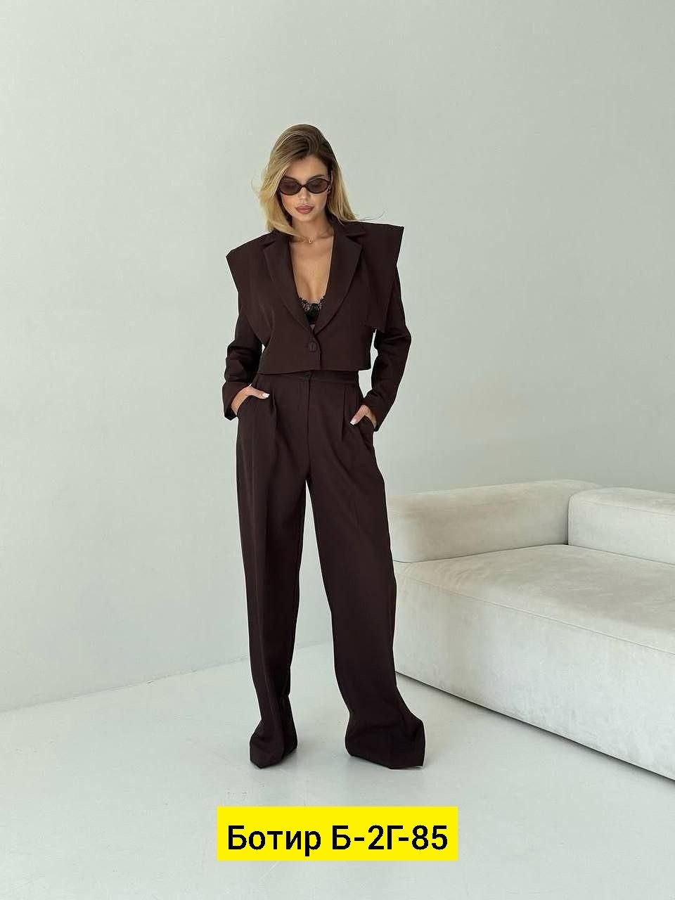 брючный костюм женский,стильные костюмы,костюм с брюками палаццо женский,брючной костюм,костюм брюки палаццо + кроп-жакет