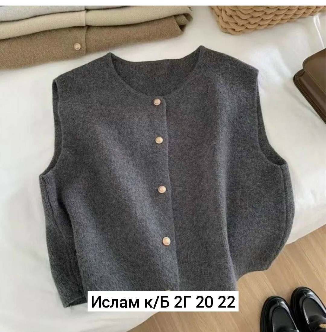 жилет вязаный женский,стильный вязаный жилет из кашемира,жилет вязаный женский на пуговицах темно-серый,вязаный жилет,трикотажный жилет