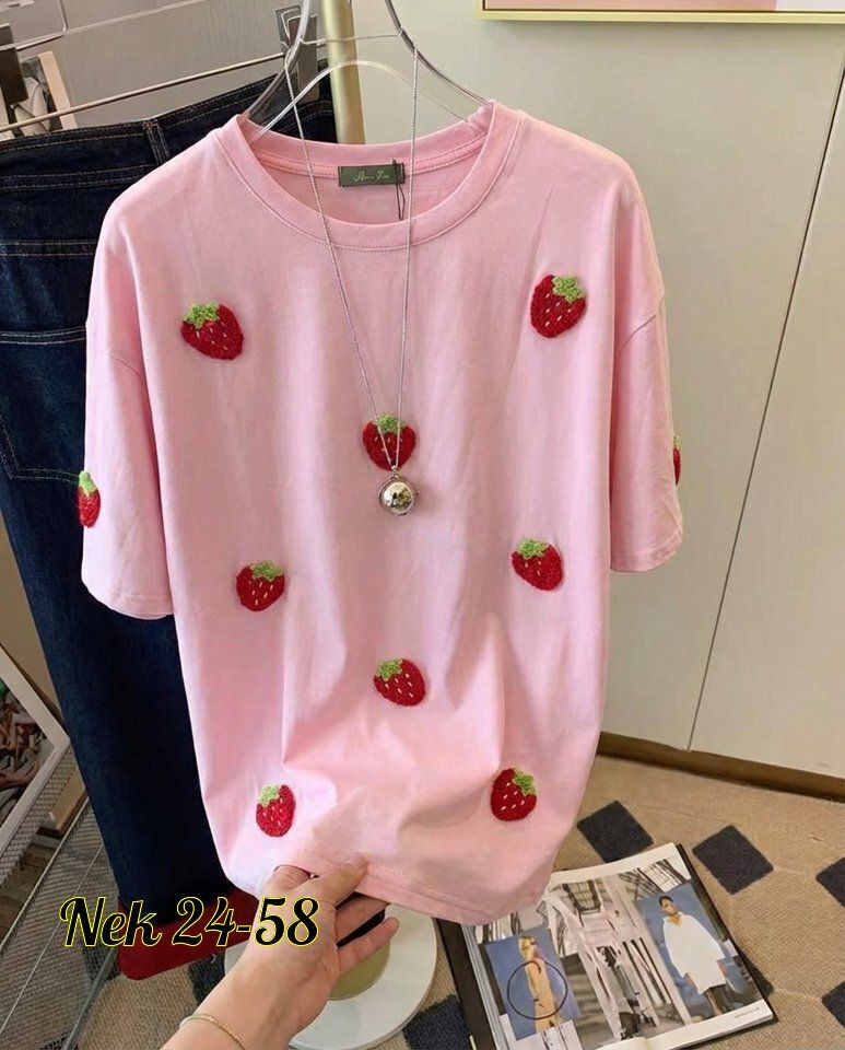 футболки женская,футболка клубника белая,летние футболки,футболка с клубникой,футболка с принтом клубника