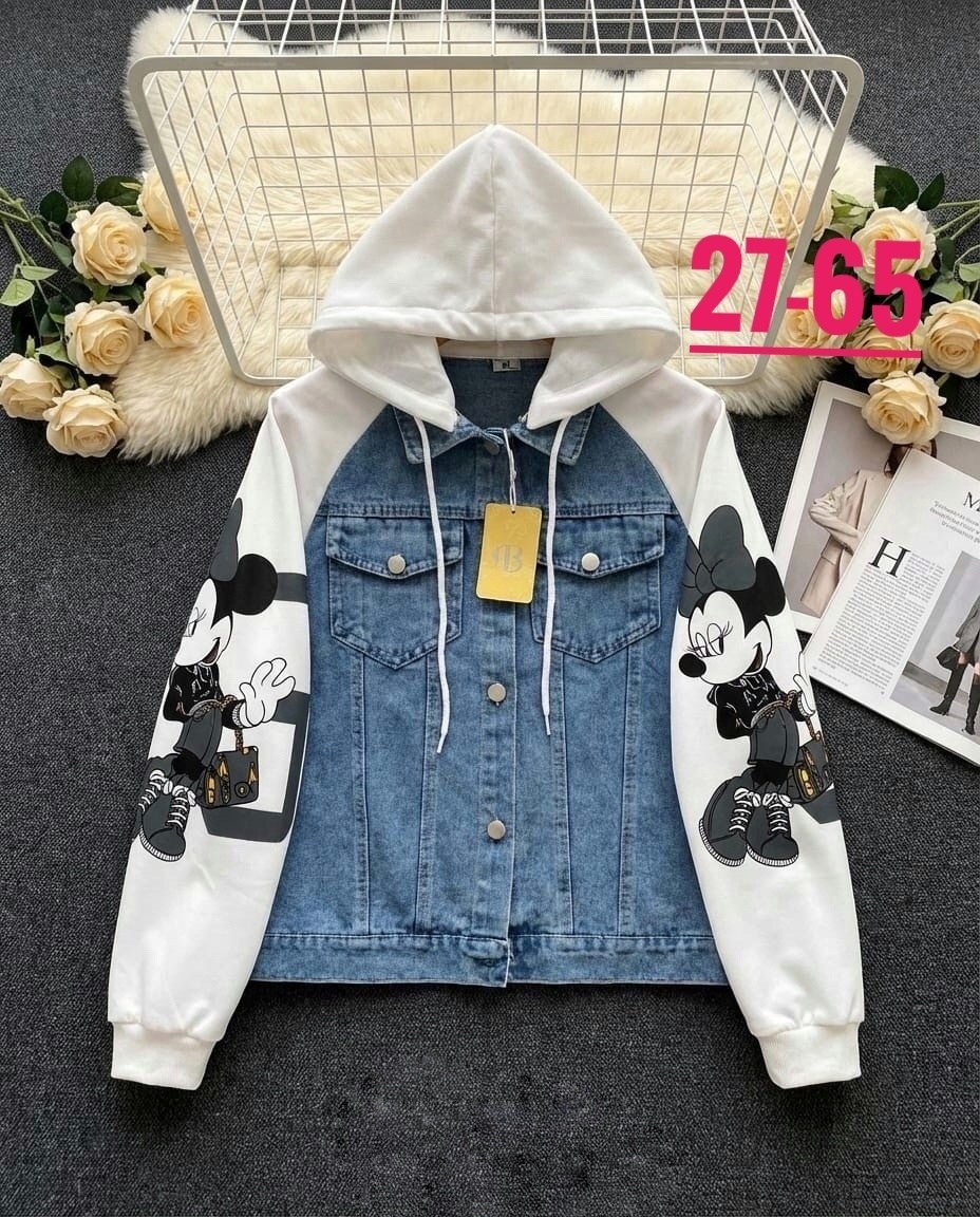 джинсовая куртка,джинсовая куртка для девочек,джинсовая куртка с микки маусом,джинсовка с микки маусом женские,куртка джинсовая женская