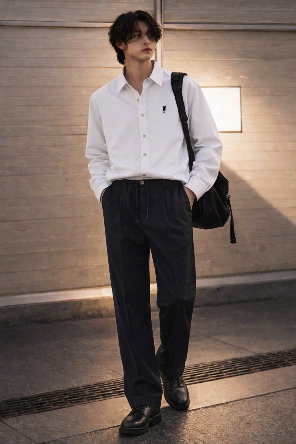 мужская мода,корейская мода мужская,одежда для парней,рубашка с брюками,мода мужская