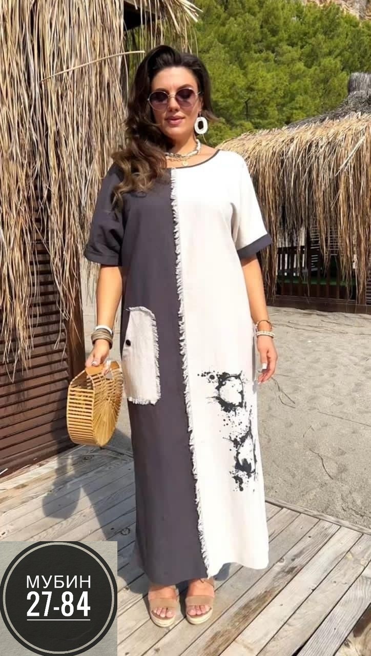 льняные платья,платье женской,платье стильное,платье летнее,комбинированное платье