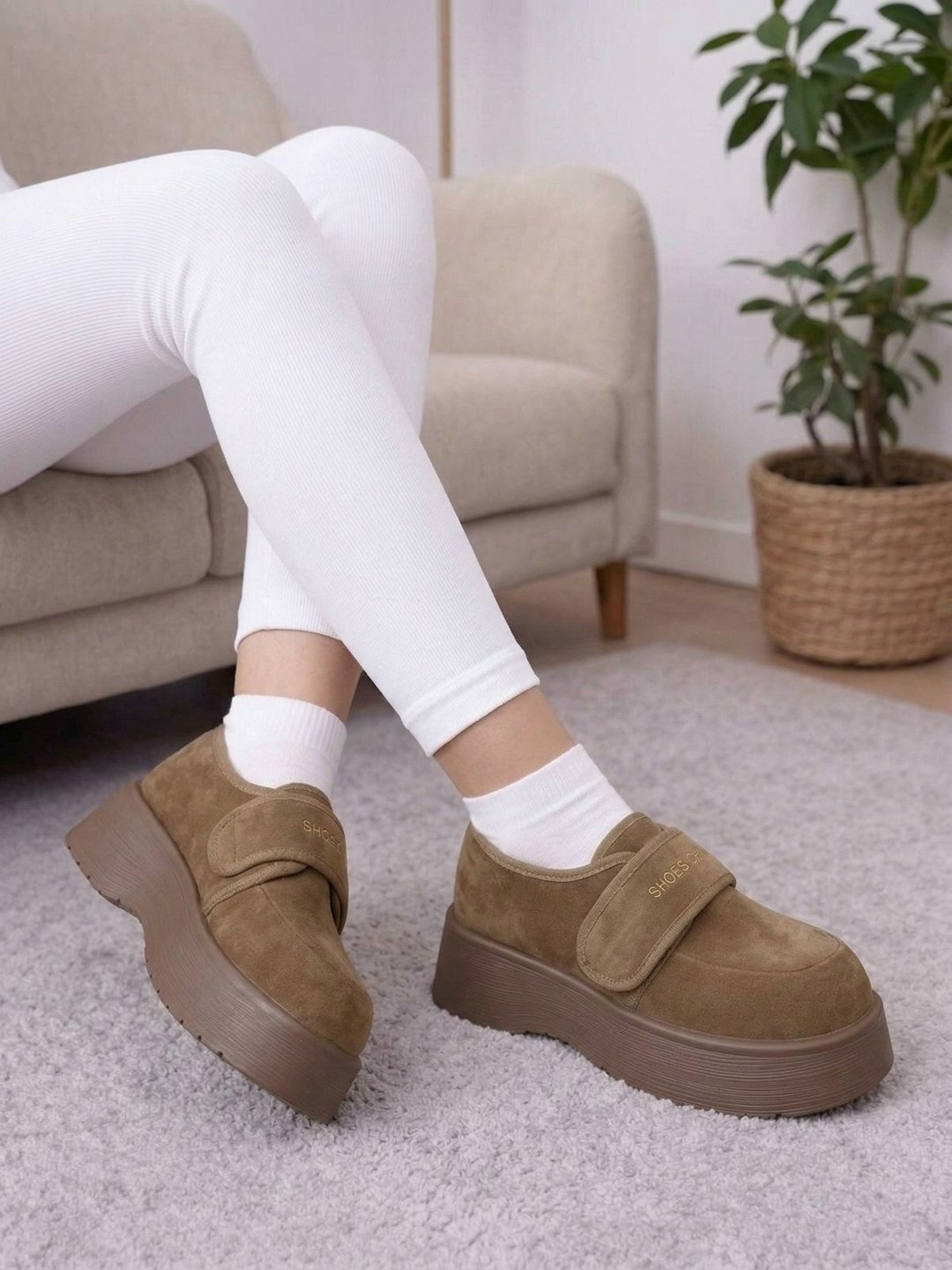 ,лоферы женские,замшевые женские туфли-лоферы на платформе,женская ,бежевые лоферы