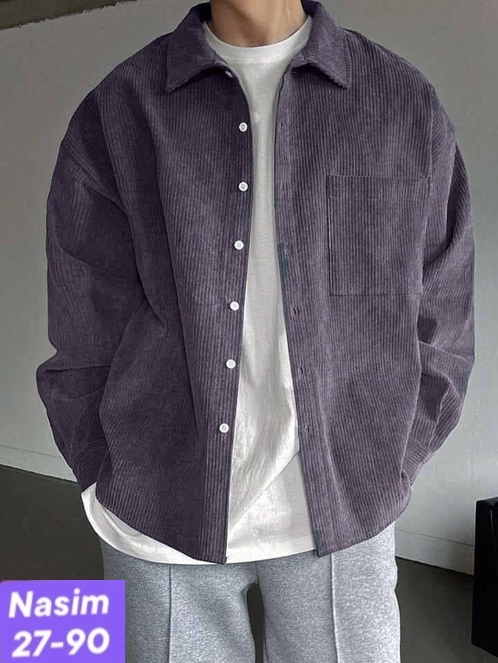 рубашка вельветовая оверсайз с длинным рукавом mailliv trend,мужская вельветовая рубашка с карманами,рубашка мужская оверсайз вельветовая,рубашка вельветовая мужская оверсайз арт. 11431564,мужские вел